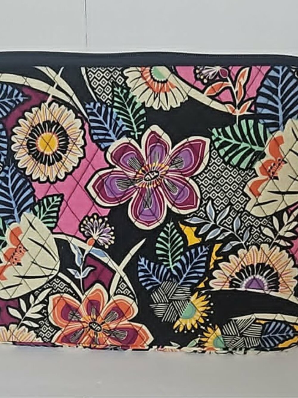 Vera Bradley Floral Quilted Tech Sleeve in Black floral - Picture 2 of 4